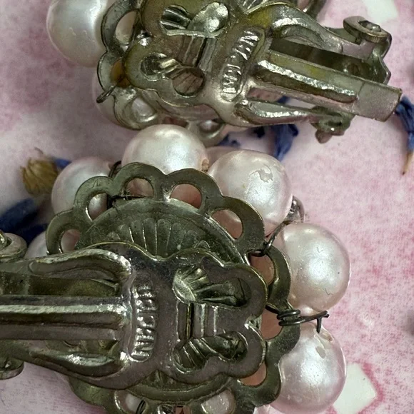 Vintage Beaded Necklace and Earrings Pink Japan - Picture 3 of 9